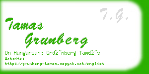 tamas grunberg business card